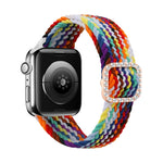 Cinturino di ricambio per cinturino di ricambio con fibbia in nylon intrecciato regolabile in nylon per Apple Watch Series, 7 & 6 & SE & 5 & 4 40mm/3 & 2 & 1 38mm