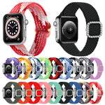 Cinturino di ricambio per cinturino di ricambio con fibbia in nylon intrecciato regolabile in nylon per Apple Watch Series, 7 & 6 & SE & 5 & 4 40mm/3 & 2 & 1 38mm