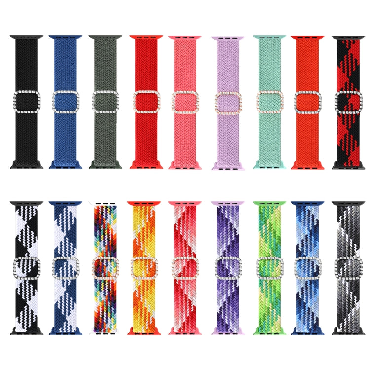 Cinturino di ricambio per cinturino di ricambio con fibbia in nylon intrecciato regolabile in nylon per Apple Watch Series, 7 & 6 & SE & 5 & 4 40mm/3 & 2 & 1 38mm
