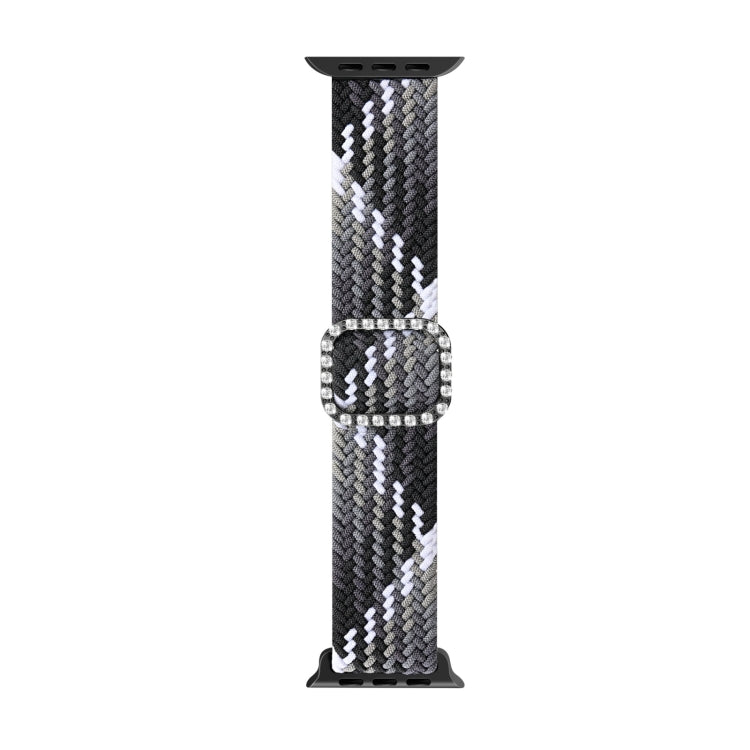 Cinturino di ricambio per cinturino di ricambio con fibbia in nylon intrecciato regolabile in nylon per Apple Watch Series, 7 & 6 & SE & 5 & 4 44mm/3 & 2 & 1 42mm