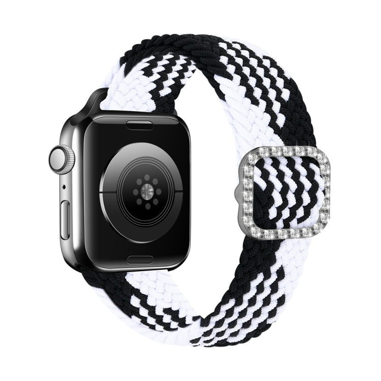 Cinturino di ricambio per cinturino di ricambio con fibbia in nylon intrecciato regolabile in nylon per Apple Watch Series, 7 & 6 & SE & 5 & 4 44mm/3 & 2 & 1 42mm