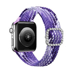Cinturino di ricambio per cinturino di ricambio con fibbia in nylon intrecciato regolabile in nylon per Apple Watch Series, 7 & 6 & SE & 5 & 4 44mm/3 & 2 & 1 42mm