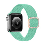 Cinturino di ricambio per cinturino di ricambio con fibbia in nylon intrecciato regolabile in nylon per Apple Watch Series, 7 & 6 & SE & 5 & 4 44mm/3 & 2 & 1 42mm