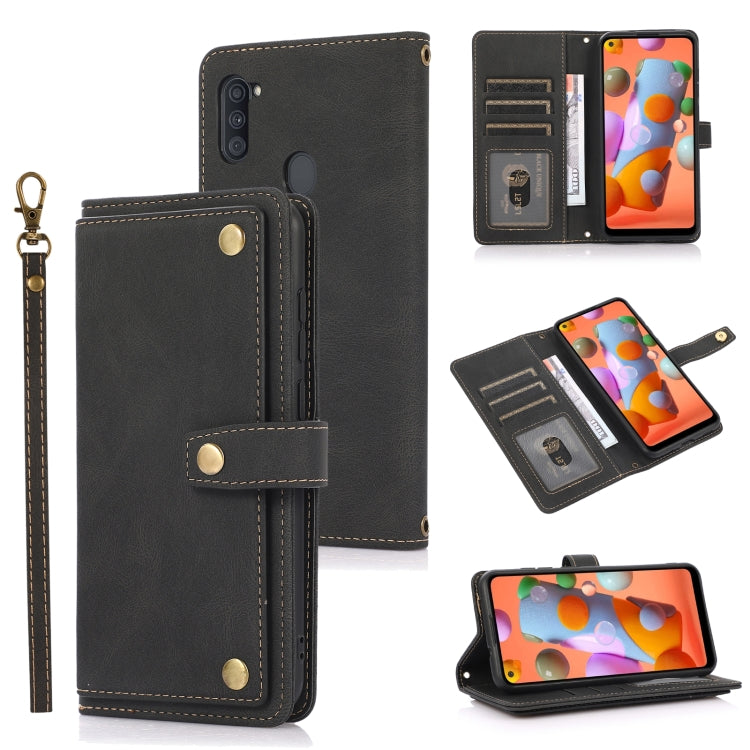 Custodia in pelle flip orizzontale PU + TPU con supporto e slot per schede, portafoglio e cordino, For Samsung Galaxy A11, For Samsung Galaxy A21s, For Samsung Galaxy A32 5G, For Samsung Galaxy A51 4G