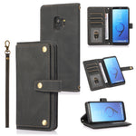 Custodia in pelle flip orizzontale PU + TPU con supporto e slot per schede, portafoglio e cordino, For Samsung Galaxy S9, For Samsung Galaxy S9+