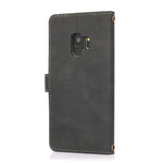 Custodia in pelle flip orizzontale PU + TPU con supporto e slot per schede, portafoglio e cordino, For Samsung Galaxy S9, For Samsung Galaxy S9+