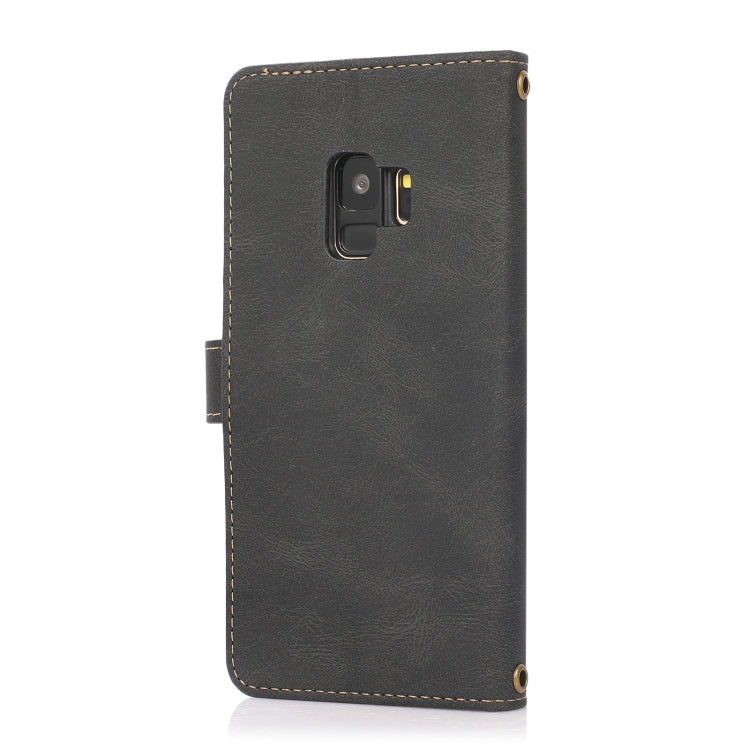 Custodia in pelle flip orizzontale PU + TPU con supporto e slot per schede, portafoglio e cordino, For Samsung Galaxy S9, For Samsung Galaxy S9+