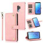 Custodia in pelle flip orizzontale PU + TPU con supporto e slot per schede, portafoglio e cordino, For Samsung Galaxy S9, For Samsung Galaxy S9+