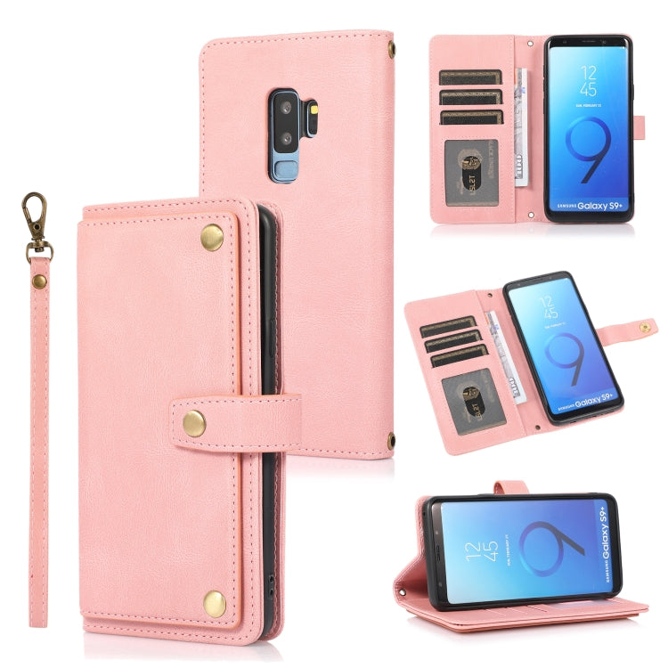 Custodia in pelle flip orizzontale PU + TPU con supporto e slot per schede, portafoglio e cordino, For Samsung Galaxy S9, For Samsung Galaxy S9+