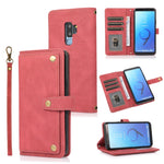 Custodia in pelle flip orizzontale PU + TPU con supporto e slot per schede, portafoglio e cordino, For Samsung Galaxy S9, For Samsung Galaxy S9+