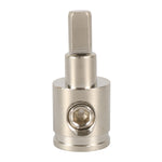 A5659-02 Morsettiera audio per auto di grandi dimensioni in ottone nichelato da 0GA a 4GA, 2 pezzi, A5659-02
