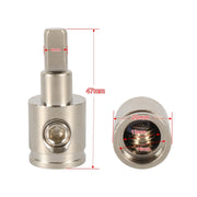 A5659-02 Morsettiera audio per auto di grandi dimensioni in ottone nichelato da 0GA a 4GA, 2 pezzi, A5659-02