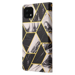 Custodia in pelle PU con cuciture orizzontali abbronzanti in marmo con supporto e fessure per carte e portafogli e cornice per foto, For Samsung Galaxy A22 5G, For Samsung Galaxy S21 FE 5G