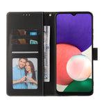 Custodia in pelle PU con cuciture orizzontali abbronzanti in marmo con supporto e fessure per carte e portafogli e cornice per foto, For Samsung Galaxy A22 5G, For Samsung Galaxy S21 FE 5G