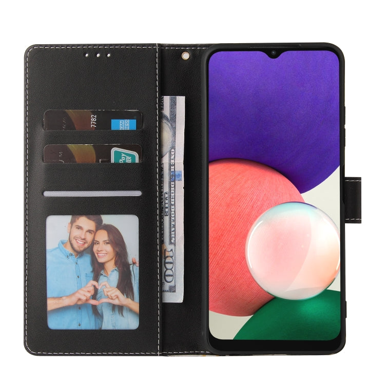 Custodia in pelle PU con cuciture orizzontali abbronzanti in marmo con supporto e fessure per carte e portafogli e cornice per foto, For Samsung Galaxy A22 5G, For Samsung Galaxy S21 FE 5G
