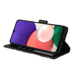 Custodia in pelle PU con cuciture orizzontali abbronzanti in marmo con supporto e fessure per carte e portafogli e cornice per foto, For Samsung Galaxy A22 5G, For Samsung Galaxy S21 FE 5G