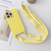 Custodia protettiva in silicone elastico con cordino a collo largo, For iPhone 13, For iPhone 13 Pro, For iPhone 13 Pro Max