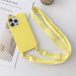 Custodia protettiva in silicone con cordino per iPhone 11 Pro