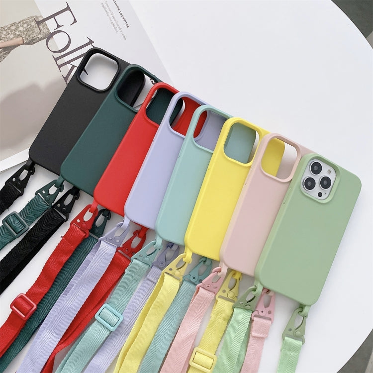 Custodia protettiva in silicone con cordino per iPhone 11 Pro