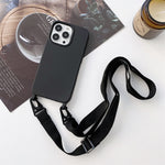 Custodia protettiva in silicone con cordino per iPhone 11 Pro