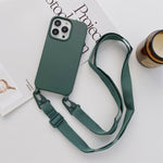 Custodia protettiva in silicone con cordino per iPhone 11 Pro