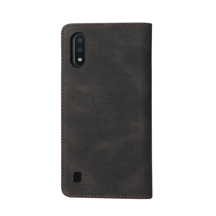 Custodia in pelle flip orizzontale con chiusura a ventosa semplice con supporto e slot per schede e portafoglio, For Samsung Galaxy A01 EU Version, For Samsung Galaxy A02, For Samsung Galaxy A02s, For Samsung Galaxy A11 EU Version                      ...