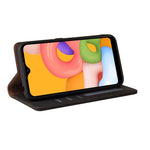 Custodia in pelle flip orizzontale con chiusura a ventosa semplice con supporto e slot per schede e portafoglio, For Samsung Galaxy A01 EU Version, For Samsung Galaxy A02, For Samsung Galaxy A02s, For Samsung Galaxy A11 EU Version                      ...