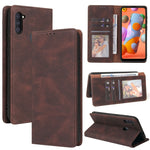 Custodia in pelle flip orizzontale con chiusura a ventosa semplice con supporto e slot per schede e portafoglio, For Samsung Galaxy A01 EU Version, For Samsung Galaxy A02, For Samsung Galaxy A02s, For Samsung Galaxy A11 EU Version                      ...