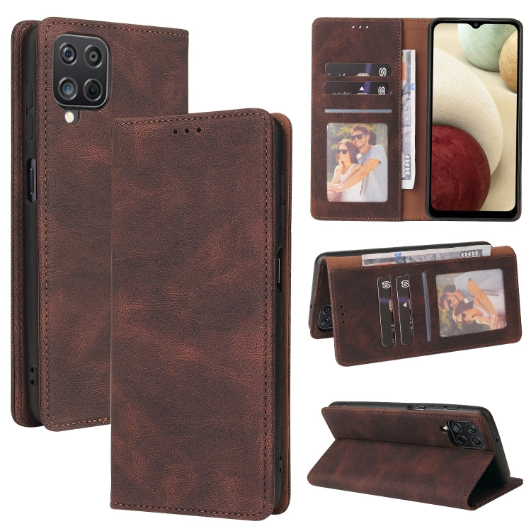 Custodia in pelle flip orizzontale con chiusura a ventosa semplice con supporto e slot per schede e portafoglio, For Samsung Galaxy A01 EU Version, For Samsung Galaxy A02, For Samsung Galaxy A02s, For Samsung Galaxy A11 EU Version                      ...