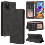 Custodia in pelle flip orizzontale con chiusura a ventosa semplice con supporto e slot per schede e portafoglio, For Samsung Galaxy A21s, For Samsung Galaxy A21 EU Version, For Samsung Galaxy A22 5G, For Samsung Galaxy A31, For Samsung Galaxy A32      ...