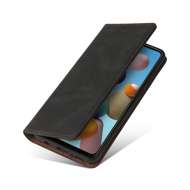 Custodia in pelle flip orizzontale con chiusura a ventosa semplice con supporto e slot per schede e portafoglio, For Samsung Galaxy A21s, For Samsung Galaxy A21 EU Version, For Samsung Galaxy A22 5G, For Samsung Galaxy A31, For Samsung Galaxy A32      ...