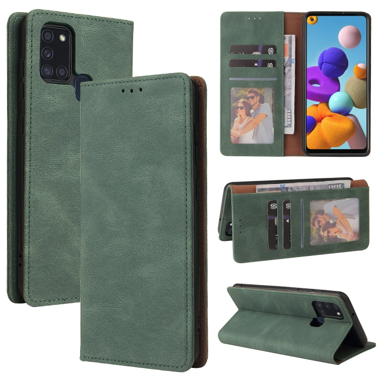 Custodia in pelle flip orizzontale con chiusura a ventosa semplice con supporto e slot per schede e portafoglio, For Samsung Galaxy A21s, For Samsung Galaxy A21 EU Version, For Samsung Galaxy A22 5G, For Samsung Galaxy A31, For Samsung Galaxy A32      ...