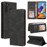 Custodia in pelle flip orizzontale con chiusura a ventosa semplice con supporto e slot per schede e portafoglio, For Samsung Galaxy A21s, For Samsung Galaxy A21 EU Version, For Samsung Galaxy A22 5G, For Samsung Galaxy A31, For Samsung Galaxy A32      ...