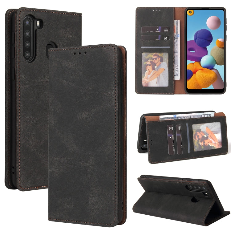 Custodia in pelle flip orizzontale con chiusura a ventosa semplice con supporto e slot per schede e portafoglio, For Samsung Galaxy A21s, For Samsung Galaxy A21 EU Version, For Samsung Galaxy A22 5G, For Samsung Galaxy A31, For Samsung Galaxy A32      ...