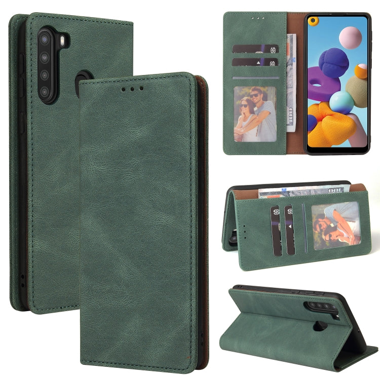 Custodia in pelle flip orizzontale con chiusura a ventosa semplice con supporto e slot per schede e portafoglio, For Samsung Galaxy A21s, For Samsung Galaxy A21 EU Version, For Samsung Galaxy A22 5G, For Samsung Galaxy A31, For Samsung Galaxy A32      ...