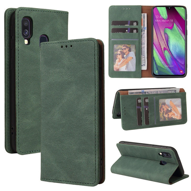 Custodia in pelle flip orizzontale con chiusura a ventosa semplice con supporto e slot per schede e portafoglio, For Samsung Galaxy A40, For Samsung Galaxy A42 5G, For Samsung Galaxy A50, For Samsung Galaxy A51, For Samsung Galaxy A51 5G               ...