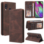 Custodia in pelle flip orizzontale con chiusura a ventosa semplice con supporto e slot per schede e portafoglio, For Samsung Galaxy A40, For Samsung Galaxy A42 5G, For Samsung Galaxy A50, For Samsung Galaxy A51, For Samsung Galaxy A51 5G               ...