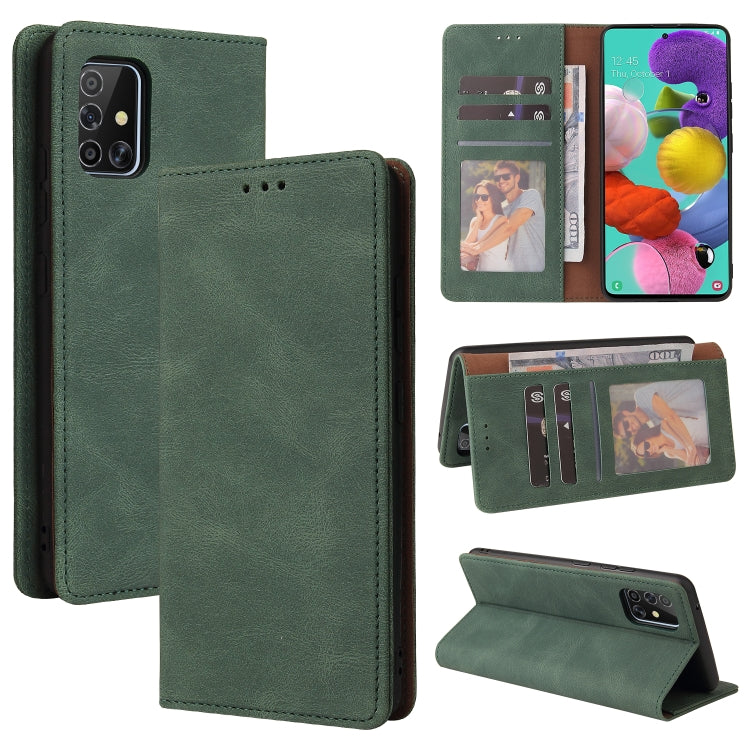 Custodia in pelle flip orizzontale con chiusura a ventosa semplice con supporto e slot per schede e portafoglio, For Samsung Galaxy A40, For Samsung Galaxy A42 5G, For Samsung Galaxy A50, For Samsung Galaxy A51, For Samsung Galaxy A51 5G               ...