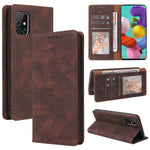 Custodia in pelle flip orizzontale con chiusura a ventosa semplice con supporto e slot per schede e portafoglio, For Samsung Galaxy A40, For Samsung Galaxy A42 5G, For Samsung Galaxy A50, For Samsung Galaxy A51, For Samsung Galaxy A51 5G               ...