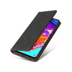 Custodia in pelle flip orizzontale con chiusura a ventosa semplice con supporto e slot per schede e portafoglio, For Samsung Galaxy A70, For Samsung Galaxy A71, For Samsung Galaxy A71 5G, For Samsung Galaxy A72 5G / 4G, For Samsung Galaxy A82          ...