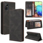 Custodia in pelle flip orizzontale con chiusura a ventosa semplice con supporto e slot per schede e portafoglio, For Samsung Galaxy A70, For Samsung Galaxy A71, For Samsung Galaxy A71 5G, For Samsung Galaxy A72 5G / 4G, For Samsung Galaxy A82          ...