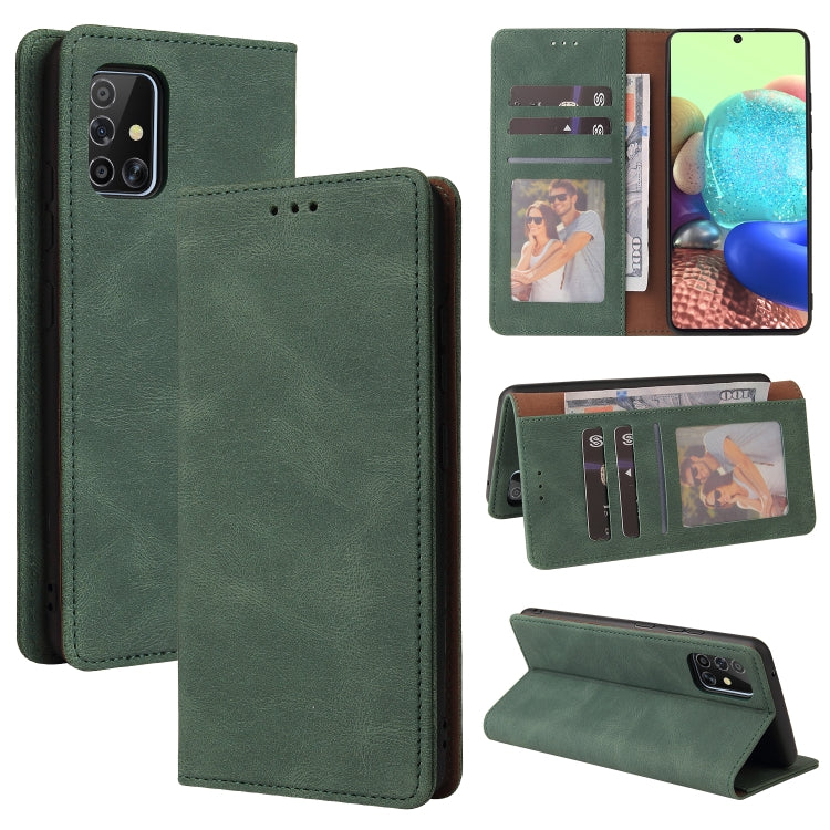 Custodia in pelle flip orizzontale con chiusura a ventosa semplice con supporto e slot per schede e portafoglio, For Samsung Galaxy A70, For Samsung Galaxy A71, For Samsung Galaxy A71 5G, For Samsung Galaxy A72 5G / 4G, For Samsung Galaxy A82          ...