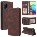 Custodia in pelle flip orizzontale con chiusura a ventosa semplice con supporto e slot per schede e portafoglio, For Samsung Galaxy A70, For Samsung Galaxy A71, For Samsung Galaxy A71 5G, For Samsung Galaxy A72 5G / 4G, For Samsung Galaxy A82          ...