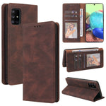 Custodia in pelle flip orizzontale con chiusura a ventosa semplice con supporto e slot per schede e portafoglio, For Samsung Galaxy A70, For Samsung Galaxy A71, For Samsung Galaxy A71 5G, For Samsung Galaxy A72 5G / 4G, For Samsung Galaxy A82          ...