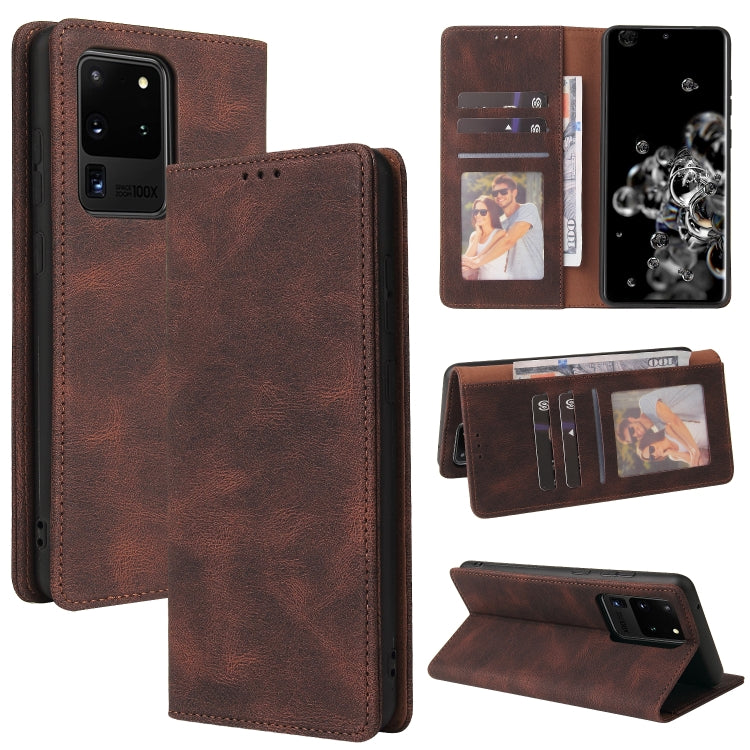 Custodia in pelle flip orizzontale con chiusura a ventosa semplice con supporto e slot per schede e portafoglio, For Samsung Galaxy Note10, For Samsung Galaxy Note20 Ultra, For Samsung Galaxy S20 Ultra, For Samsung Galaxy S21 5G                        ...
