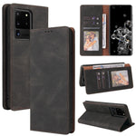 Custodia in pelle flip orizzontale con chiusura a ventosa semplice con supporto e slot per schede e portafoglio, For Samsung Galaxy Note10, For Samsung Galaxy Note20 Ultra, For Samsung Galaxy S20 Ultra, For Samsung Galaxy S21 5G                        ...