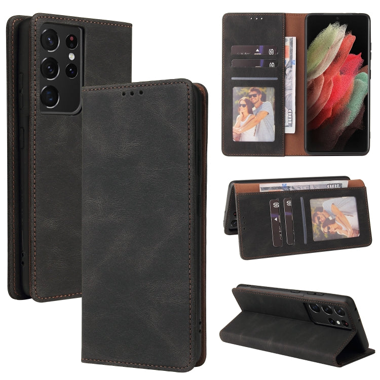 Custodia in pelle flip orizzontale con chiusura a ventosa semplice con supporto e slot per schede e portafoglio, For Samsung Galaxy Note10, For Samsung Galaxy Note20 Ultra, For Samsung Galaxy S20 Ultra, For Samsung Galaxy S21 5G                        ...