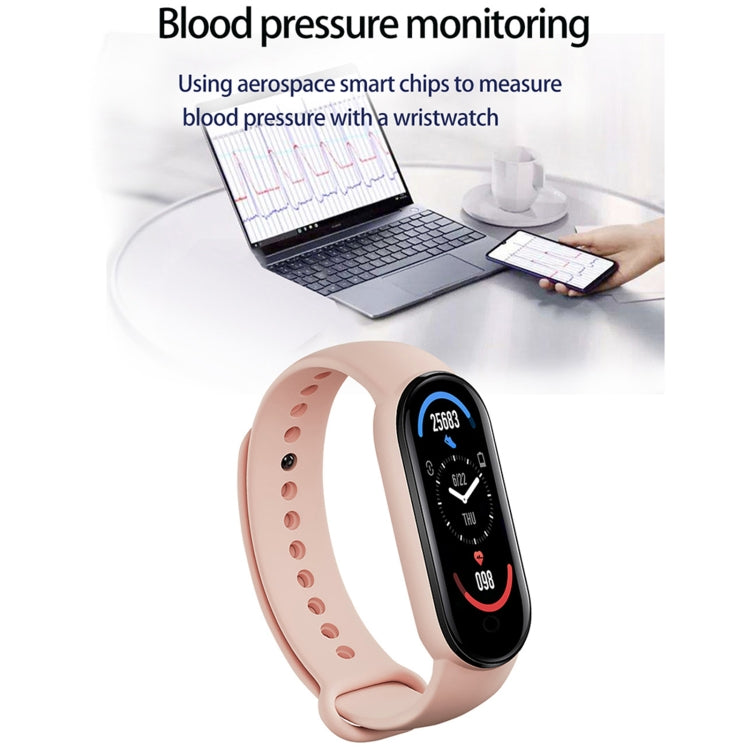M6 Sports Smart Bracciale, supporto monitoraggio della frequenza cardiaca e monitoraggio della pressione sanguigna e monitoraggio del sonno e promemoria sedentario, Linear Charging, Magnetic Charging