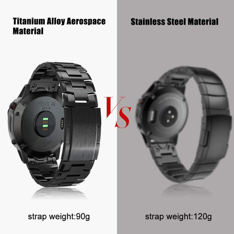 Cinturino di ricambio a sgancio rapido in lega di titanio da 26 mm, For Garmin Fenix 6X