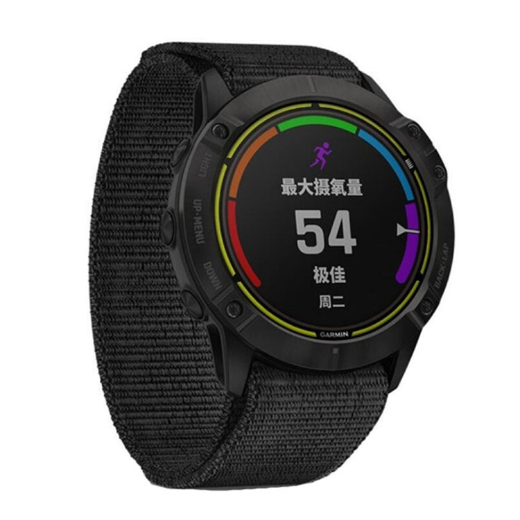Cinturino di ricambio in nylon lavorato a maglia da 22 mm, For Garmin Fenix 6